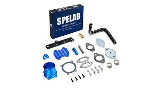 SPELAB 20132018 Dodge Ram 67L Cummins Diesel EGR Plate Cooler amp Throttle Valve Delete Kit [upl. by Gris239]