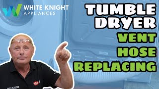 White knight how to replace vent hose amp service tumble dryer [upl. by Hoskinson]