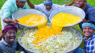 EGGS with CABBAGE  Vegetables with Egg Recipe Cooking in Village  Quick and Easy Omelette Recipe [upl. by Tatianna]