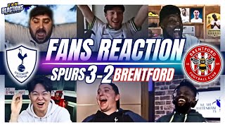 SPURS FANS REACTION TO TOTTENHAM 32 BRENTFORD  EPL [upl. by Amees270]