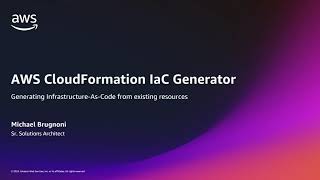 How to generate IaC from existing resources using the IaC Generator  Amazon Web Services [upl. by Eseuqcaj]