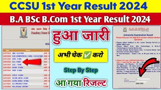 CCSU BA 1st year result 2024  CCSU Bsc 1st year result 2024  CCSU bcom 1st year result 2024 [upl. by Chema]