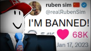 Roblox YouTuber Ruben Sim Was BANNED Ruben Sim VS Furry Drama [upl. by Hausmann485]