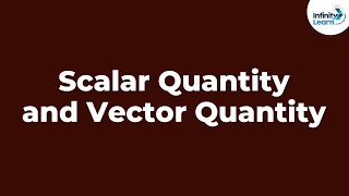 Scalar Quantity and Vector Quantity  Physics  Infinity Learn [upl. by Labannah]