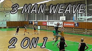 3 Man Weave Passing  2 on 1 Transition Offense amp Defense  Reading amp Reacting Drills [upl. by Marice119]