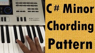 C minor scale  Chording Pattern  Piano Lesson  2 [upl. by Enneirdna]