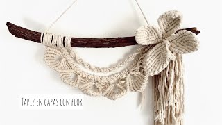 Tapiz de macramé con Flor [upl. by Aynosal]