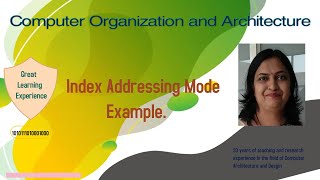 Index Addressing mode  Example [upl. by Faxen909]