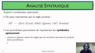 Traitement automatique des langues 65 Analyse syntaxique syntagme nominal [upl. by Mulligan]