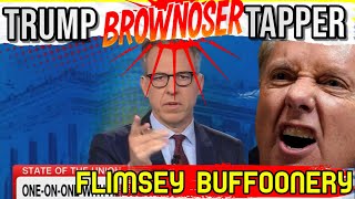 IS CNN JAKE TAPPER ON TRUMPS PAYROLL PATHETIC LINDSEY GRAHAM MOMENT [upl. by Eijneb]