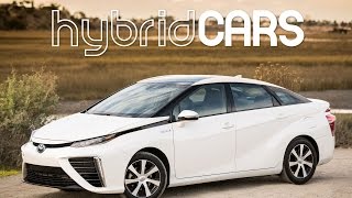 2016 Toyota Mirai Fuel Cell Car First Drive  HybridCarscom Review [upl. by Stevy]