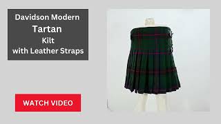 Modern Davidson TARTAN Kilt with Leather Straps Is Here [upl. by Htiekel963]