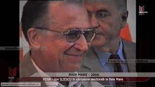 BAIA MARE 2000  PDSR  Ion ILIESCU în campanie electorală la Baia Mare [upl. by Akialam]