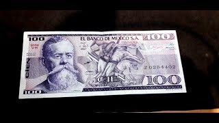 Precio del billete de 100 pesos [upl. by Ennirroc]