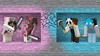 Minecraft Manhunt Boys VS Girls REMATCH [upl. by Rawdin]