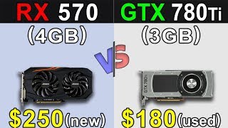 RX 570 4GB VS GTX 780 Ti  New Games Benchmarks [upl. by Yevrah]