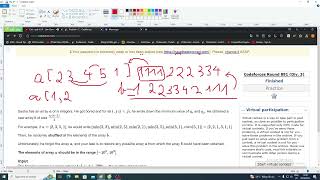 Codeforces Round 891 Div 3  C Assembly via Minimums  C editorial  code [upl. by Swerdna]