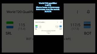 Sierra leone vs Botswana  world T20 qualifier 4 off 15  Botswana won the match  241124  🏏 [upl. by Asiil]