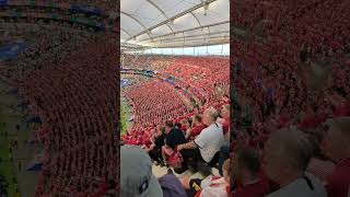 quotEngland England its never coming homequot  sung by Denmark fans vs England in Frankfurt  Euro 2024 [upl. by Mikiso]