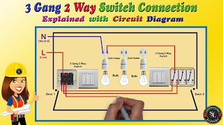 2 Gang Switch Connections Explained  Taking the Feed to the Switch [upl. by Yllut]