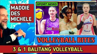 3 amp 1 BALITANG VOLLEYBALL DES CLEMENTE WEDDING CREAMLINE UPDATE amp MADDIE MADAYAG JAPAN 😌 [upl. by Ettelloc]