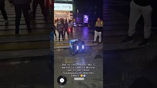 Delivery robot in Moscow cute delivery Moscow [upl. by Ilagam]