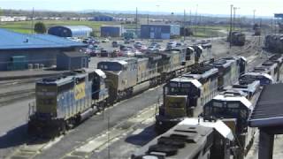 Selkirk rail yard with new CSX logos full power and more [upl. by Ettenim721]