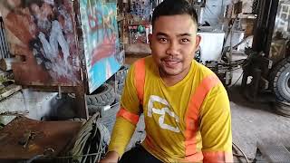 Forklift tire repair How to repair tire flat using cold patch Panu nga ba mag vulcanized ng tube [upl. by Repsac]