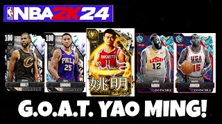 GOAT YAO MING DOMINANT PACK OPENING FINALLY PULLED A YAO MING  NBA 2K24 MYTEAM [upl. by Eelahc799]