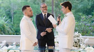 Casamento Lucas Rangel e Lucas Bley Cerimônia e Votos [upl. by Ybeloc240]