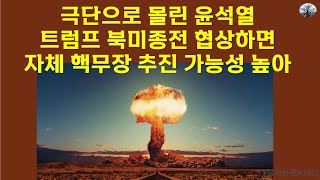 극단으로 몰린 윤석열 트럼프 북미종전 협상하면 자체 핵무장 추진 가능성 높아 [upl. by Sheng887]