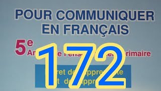 communication et actes de langage page 172pour communiquer en français 5 année primaire [upl. by Lorene186]