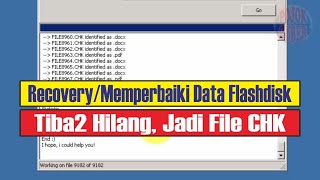 Recovery Data Flashdisk yang jadi File CHK Kena Virus amp Hilang Tersembunyi Hidden [upl. by Stochmal]