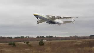 Antonov An225 quotMriyaquot UR82060 takeoff from Gostomel GML 10112016 [upl. by Kwabena]