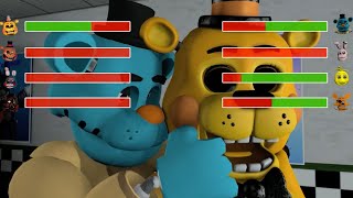 SFM FNaF Hoaxes vs Gumball Animatronics WITH Healhbars [upl. by Nortad674]