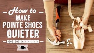 How To Make Pointe Shoes Quieter for the Stage  Lazy Dancer Tips [upl. by Novelc]