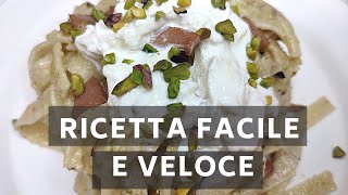 🧑‍🍳UN PRIMO PIATTO FACILE MA GUSTOSO 😋 Tagliatelle con pesto di pistacchio mortadella e burrata 🍽️ [upl. by Bennink]