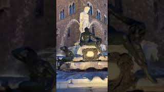 FOUNTAIN OF NEPTUNE ONE OF THE BIGGEST FOUNTAIN IN FLORENCE ITALY shorts [upl. by Eusadnilem]