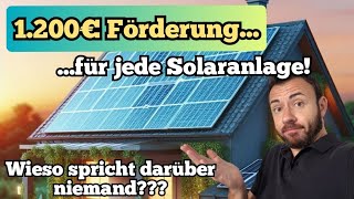 Versteckte Solarförderung 2024 über 1200€ für fast jede PVAnlage Mit diesem Steuertrick geht das [upl. by Aicilegna215]