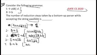 Compiler Design PYQ Gate CS 2020 [upl. by Trevlac]