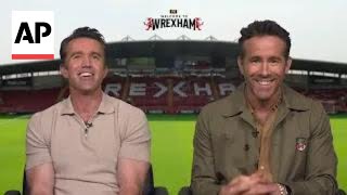 Ryan Reynolds and Rob McElhenney on Welcome to Wrexham third season  AP interview [upl. by Haissi47]