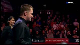 Snooker  Michaela Tabbs touching ball amp Mark Allens lovely little fist pump 15110 [upl. by Redmer]