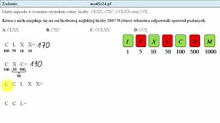 Egzamin ósmoklasisty Zadanie 2 Cyfry i liczby rzymskie  MatFiz24pl [upl. by Nifled400]