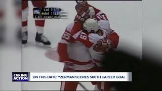 On this date in history Steve Yzerman scores 500th career goal [upl. by Ullyot870]