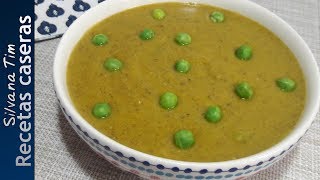 SOPA de Chícharos Sopa de Guisantes o Arvejas y Algas marinas Receta [upl. by Inge]