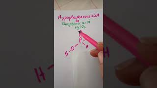 TrickHypophosphorous acid phosphinic acid H3PO2 It is a monobasic acid basicity is 1 shorts [upl. by Garretson]