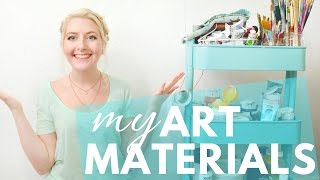 ART MATERIALS What I use the most  Katie Jobling Art [upl. by Jacquet]