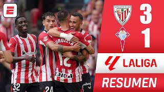 Athletic sigue con paso firme y suma contundente victoria por 31 frente al Celta de Vigo  La Liga [upl. by Akerehs710]