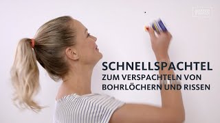 Spachteln für Anfänger  Schnellspachtel Ausbesserungsfarbe Polarweiss [upl. by Isaacs]