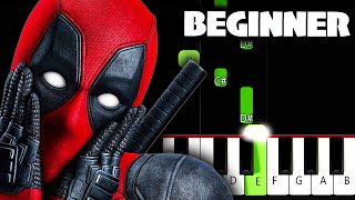 Bye Bye Bye Deadpool Dance  BEGINNER Piano Tutorial [upl. by Grimes315]